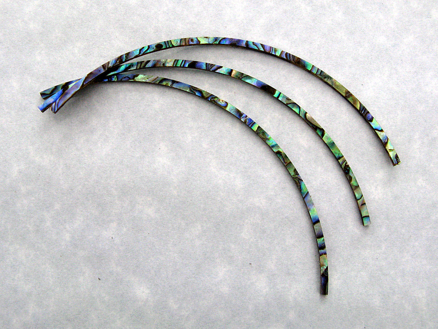 Abalone Guitar Inlay 8-Piece Abalone Shell Inlay Binding Strips For Guitar - 400x1.5mm (16x1/16"), Luthier Grade 2A Quality Guitar Inlay Materials - Foto 3