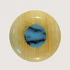 Antique Fossilized Mammoth Ivory Bridge Pin w/ Turquoise dot
