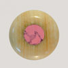 Fossilized Mammoth Ivory Bridge Pin w/ Rhodonite dot