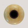 Fossilized Mammoth Ivory Bridge Pin w/ Syn. Black dot