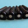 Ebony Bridge Pins w/ Fossilized Mammoth Ivory Dots