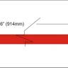 Red poplar veneer inlay strip