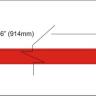 Red poplar veneer inlay strip