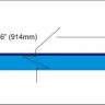 Blue poplar veneer inlay strip