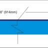 Blue poplar veneer inlay strip