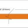 Orange poplar veneer inlay strip