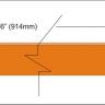 Orange poplar veneer inlay strip