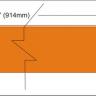Orange poplar veneer inlay strip