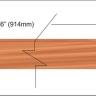 Cherry veneer inlay strip
