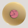Fossilized Mammoth Ivory End Pin w/ Rhodonite dot