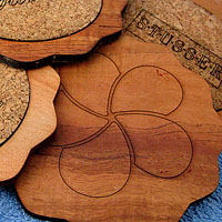 Koa/Maple rope rosette – Gurian Instruments