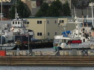 Gurian Instruments, barge at the locks